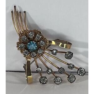Vintage B&O 1/20 12K Goldfill Multi Type Stones Brooch Pin
